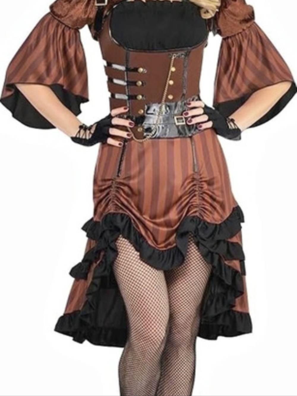 California Costumes Steampunk Girl Adult Costume Brown & Black